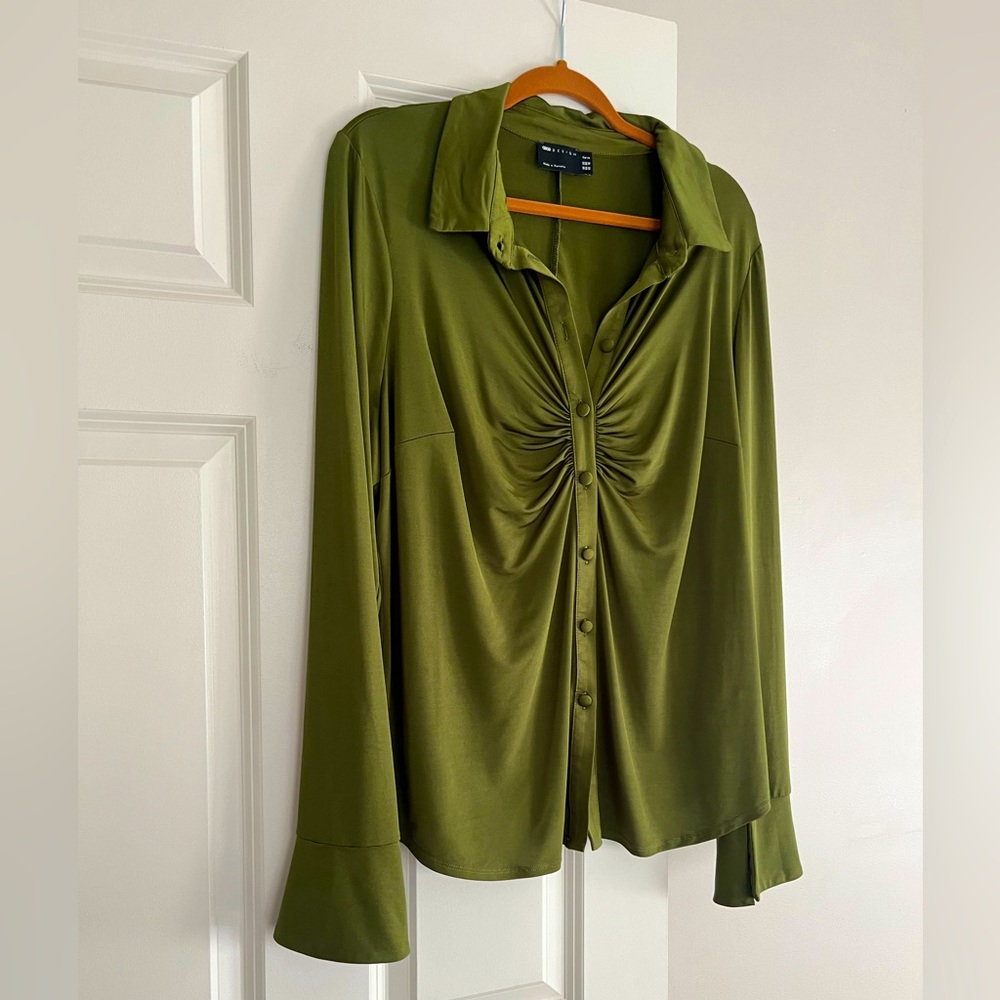 ASOS Curve Slinky Green Shirt